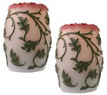 pink battery operated pillar candles