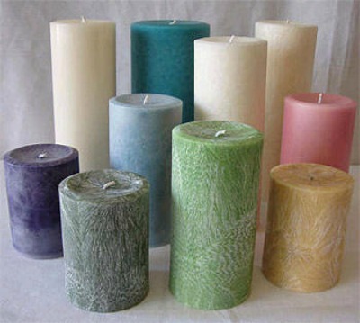 scented soy candle pillars